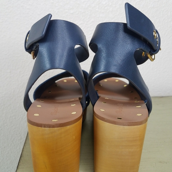 MADEWELL The Anouk Denim Platform Clog Sandals - Picture 7 of 12